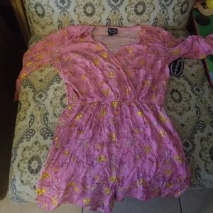 Pink floral dress. XS.